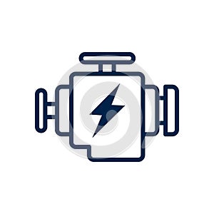 Engine machine icon logo vector design illustration, isolated on white background.