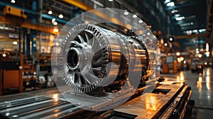 turbine engine component in manufacturing plant