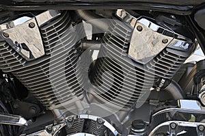 Engine of motobike photo