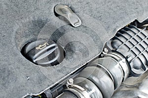 Engine oil cap of a car
