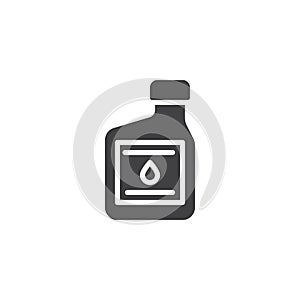 Engine oil container vector icon