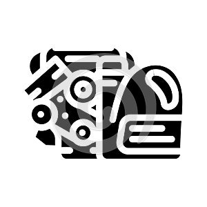 engine oil glyph icon vector illustration