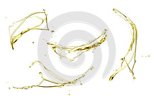 Engine oil splashing isolated on white background