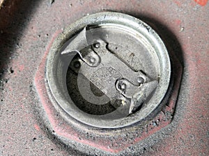 Engine oil tank cap.