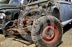 Engine of an old pickup