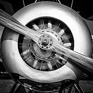 Engine of an old war plane