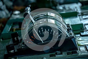 An engine order control lever, a control system to control speed of ship