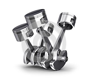 Engine pistons and cog