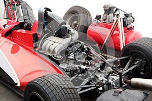 Engine of a racing race car