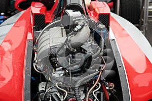 Engine of a racing race car