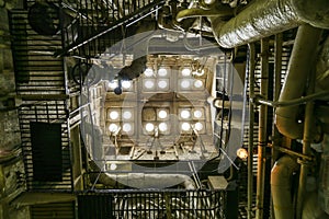 Engine room of an old steamer