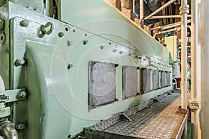 Engine room of the ship