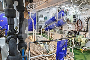 Engine room of the ship