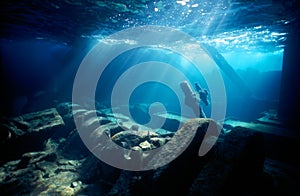 Engine room of a shipwreck