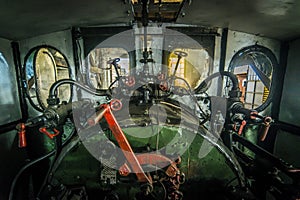 Engine room of a steam locomotive