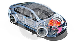 Engine scan in an wire frame car