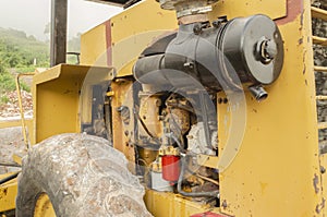 Engine Side Of Roller Compactor
