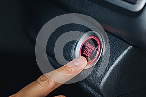 Engine Start Button on car