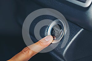 Engine Start Button on car