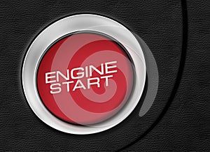 Engine start button close-up image