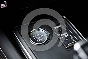 Engine Start Stop button of a modern car
