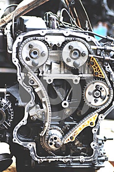 Engine with timing chain