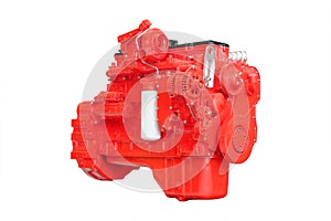 Engine under the white background