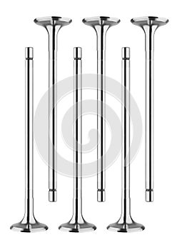 Engine Valves on white