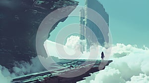 Engine of wind animates sci-fi wonderworld frameoctane render