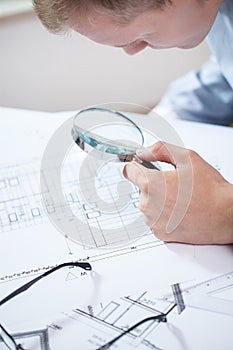 Engineer analyzing the plan