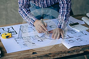An engineer or architect working on a new project