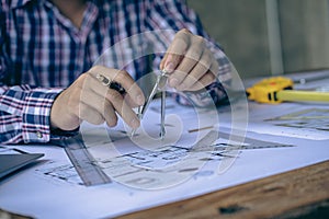 An engineer or architect working on a new project