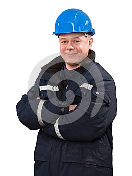 Engineer helmet portrait