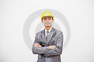 Engineer checks shipment of chemicals at oil and gas industry pipeline job site stock photo