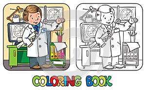 Engineer coloring book. Profession ABC series photo