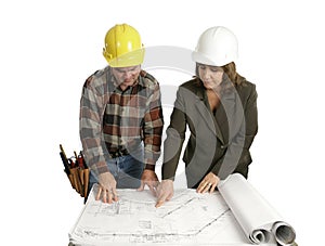 Engineer & Congractor Review Blueprints