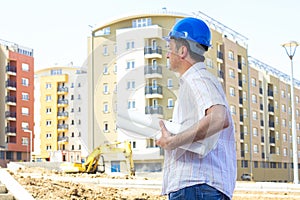 Engineer on construction site