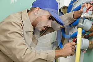 engineer controlling quality water