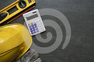 Engineer desk background ,project ideas concept