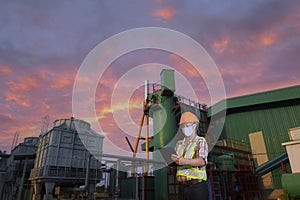 Engineers working in the power plant area