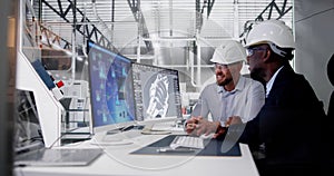 Engineer Doing 3D CAD Model Design On Computer