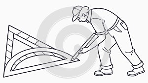 Engineer Drafting with Tools Vector, Architecture and Design, vector design Generative AI