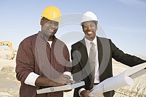 Engineer And Foreman At Construction Site