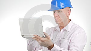 Engineer Image Work Using Laptop Wireless Network Connection