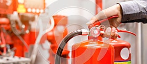 Engineer inspection Fire extinguisher in control room