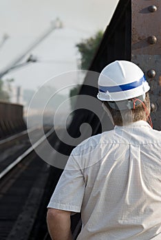 Engineer Looking Down Track