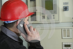 Engineer make call in power plant