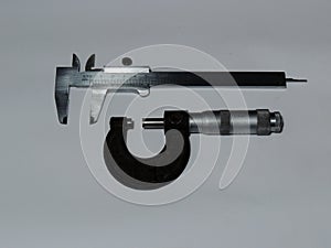 Engineer measuring tools isolated on white background