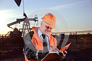 Engineer in an Oil field