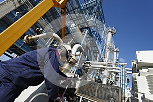 Engineer and oil refinery